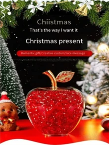 1pc Elegant Crystal Apple, Creative Gift, Ideal Collectible Souvenir, Suitable For Living Room, Bedroom, Office, Party, Wedding, Thanksgiving Decoration And Gift For Friends, Housewarming, Valentine's Day, Party - Multicolor - View 10