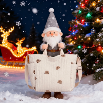 1 件大容量妈咪包，多功能手提尿布包，适合妈妈和宝宝，可手提和挂在婴儿车上，时尚单肩斜挎包，适合年轻妈妈