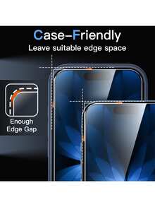 Yezodawee 1pc High Transparency Screen Protector, Full Screen Protection, Easy To Apply, With Alignment Frame, 9H Hardness, Anti-Fingerprint, Glossy, Anti-Slip, Bubble-Free, Self-Adhesive, Smooth Touch, Compatible With IPhone 16/15/14/13/12/11/Pro/Plus/Promax/X/Xr/Xs - Clear - View 6