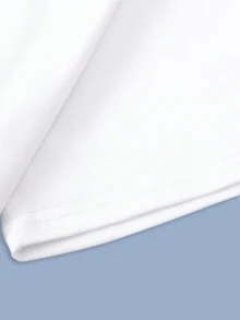 Camiseta de manga corta casual y versátil con elemento impreso simple para hombres Zrgoth - Blanco - Ver 7