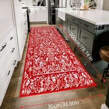 Christmas Snowflake Pattern Carpet - Thickened, Washable, Suitable For Living Room, Bedroom, Office, Etc. - Anti-Slip, Geometric Pattern, Christmas Decor - Multicolor - View 33