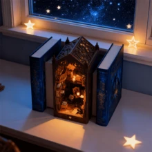 2026 New DIY Magic House Mini Model Kit - Handmade 3D Puzzle Dollhouse, Cutting And Assembly Model, Suitable For Home Decor, Ideal For Bedroom And Living Room Display, Perfect Gift For Valentine's Day, Ramadan, Easter, Birthday, Mother's Day, Back To School, Decoration For Spring And Summer - Multicolor - View 4