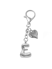 泡泡吊坠，可爱圆形设计，字母A-Z，银色心形吊坠，多功能，可挂在包包/背包/项链上，生日/情人节礼物，钥匙扣/车饰，闪亮合金/不锈钢材质，完美契合女性，个性日常佩戴，时尚礼物，生日/周年纪念礼物，百搭日常配饰，生日礼物，情人节礼物，新年礼物，周年纪念礼物，圣诞节礼物 - 彩色 - 查看 11