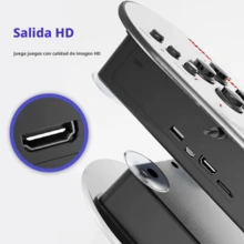 Consola de videojuegos retro con mando con joystick de 2 torretas, más de 8000 juegos clásicos, compatible con partidas de 4 jugadores, salida 4K HD, mando arcade para juegos de lucha con conexión a PC/TV/proyector, Plug and Play (64 GB). - Blanco - Ver 11