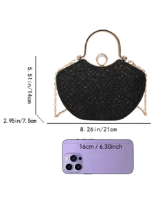 2025新款宴会手提包，搭配旗袍，小巧包包，亮片链条单肩包，百搭 - 彩色 - 查看 12