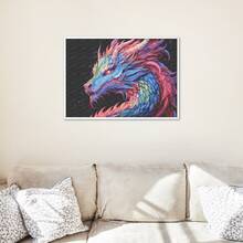 nerd hunters Painting By Numbers With A Frame Coloured Dragon 50x40 Cm - one-size - View 3