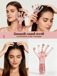 1PC Imitation Finger Scalp Massage Comb ABS Resin Material Round Five-Claw Head Design Head Massage Therapy Meridian Comb Muscle Relaxation Relief Massager Perfect Holiday Gift