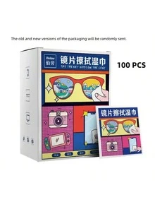 100片迷你眼镜清洁湿巾，一次性眼镜镜片清洁布，适用于眼镜和其他玻璃表面，便携包装，适合家庭、露营、旅行等场合。 - 均碼 - 查看 16