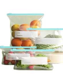 10/15/20 pezzi Sacchetti per alimenti richiudibili, sacchetti per freezer spessi, adatti per frigorifero e microonde, riutilizzabili, adatti per l'organizzazione (disponibili in 25 pezzi, 30 pezzi, 20 pezzi, 15 pezzi, 10 pezzi, 1 pezzo) Ritorno a scuola - Multicolore - Visualizzare 5