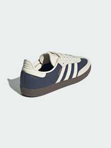 Adidas Originals Adidas Samba OG Premium Sneakers, Timeless Retro Trainers In Fall Tones, Leather & Suede Construction, Low-Top Casual Sneaker For Outdoor, Sports, Sambas For School And Work, Daily Shoes For Skate Outfit, IG1968 - 夜靛藍/奶油白/金金屬 - 查看 8