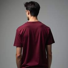 Comfortable Minimalist Printed T-Shirt - Granate - Ver 2