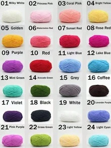 1 Pack 50g Soft Knitting Yarn Set, 5-Ply Commonly Used Crochet Yarn, Suitable For Crocheting Sweaters, Hats, Crafts, Decorations, Approx. 50g/Pc (Random Color Accessories)