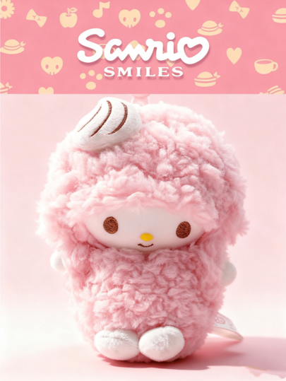Sanrio Piano Beinno Little Lamb Doll, Adorable Pink Plush Keychain, Super Soft & Fluffy Stuffed Animal, Unique Lamb Design With Cute Bow & Strawberry Accessories, High-Quality Huggable Plushie For Girls, Perfect Collectible Gift For Birthday, Ideal For Home Decor, Backpack Pendant, Travel Companion, Great For Party Favors & Room Decoration, Kawaii Character Merchandise For Fans.