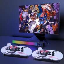 Consola de videojuegos retro con mando con joystick de 2 torretas, más de 8000 juegos clásicos, compatible con partidas de 4 jugadores, salida 4K HD, mando arcade para juegos de lucha con conexión a PC/TV/proyector, Plug and Play (64 GB). - Blanco - Ver 5