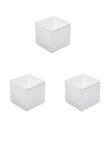 Multi-Piece Set Of Solid Color Oxford Cloth Washable Lidless Storage Boxes, Suitable For Storing Cosmetics, Underwear, Toilet Paper, Desktop Clutter, Small-Sized Items Like Lipstick, Decorating Room, Bedroom, Wardrobe, Living Room Remote Controls, Keeping Clutter Organized With Different Sizes For Various Organizing Needs