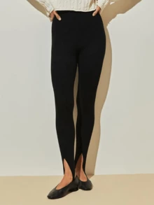 Y2K Stirrup Leggings For Women High Waist Stretchy Yoga Pants Comfy Dance Gym Workout Tights Stirrup Pants Streetwear - 黑色 - 查看 5