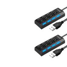 1pc 4-Port/7-Port USB 2.0 Adapter Hub, USB Charger With LED Indicator, Independent Power On/Off Switch, USB Expansion Dock, Power Adapter, 5V 1A USB Charging Station For Computer, Tablet, Laptop - Black - View 15