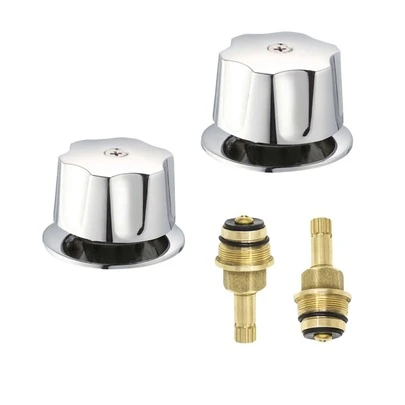 Juego de manerales para regadera con chapetón cromado y vástagos de latón 12 dientes ideal para baño moderno instalación en pared fácil y resistente