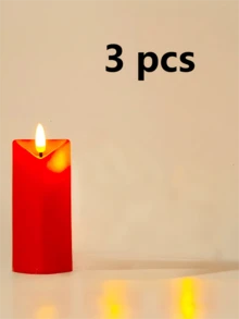 3支红色心形暖光LED电子蜡烛,营造浪漫氛围。逼真火焰细节,红色心形造型,环境照明电子蜡烛灯,适用于圣诞节、情人节、周年纪念日、求婚、烛光晚餐、生日派对等浪漫装饰场景,创意男士礼物,家居装饰,个性化礼物,节日装饰,墙面装饰,卧室装饰,个性化定制,花园装饰,浴室配件,蜡烛加热器,卧室设计 - 紅色 - 查看 13