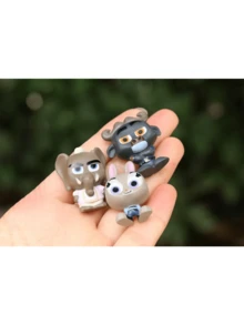 12pcs New Crazy Animal Figurines Dolls Cartoon Anime Cute Healing Desktop Car Decor Gifts (Random Style) - Multicolor - View 8