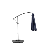 Large 14.8 Ft. Double-Sided Rectangular Outdoor Umbrella With Crank (Orange) (No Base) - Navy Blue + Steel + Garden & Outdoor - View 7