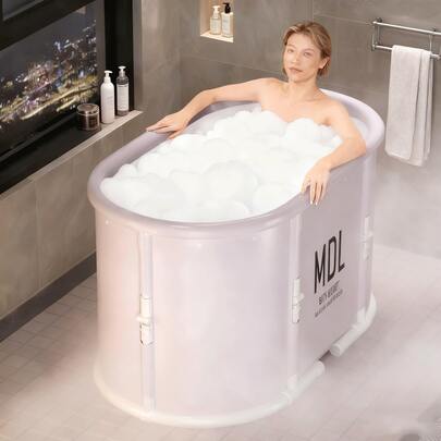 Foldable Bathtub Portable Adult Bath Tub Large Insulation Hot Tub For Adult Sweat Steaming Foot Spa Bath Bucket Bathtubs New One-Button Folding Home Bath Tub Adult SPA Bath Tub Pool Can Lie Or Sit Bath Home Magic Portable Foldable Bathtub Adult Deep Round Home Spa Soaking Tub Collapsible Compact Easy Drain Retratil