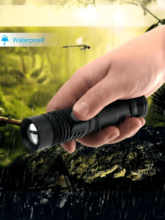 1 Stück LED Taschenlampe, super helle LED Taschenlampe aufladbar 2000 Hochlumen, Taschenlampe mit Clip, variabler Fokus, 4 Camping, Notfall Modus