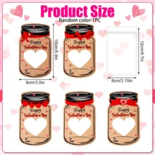 Candy Jar, Exchange Gift Party Gift, 20PCS/SET Valentine's Day Exchange Cards Set, Funny Mason Jar, Happy Valentine's Day Cards, - Multicolor - View 8