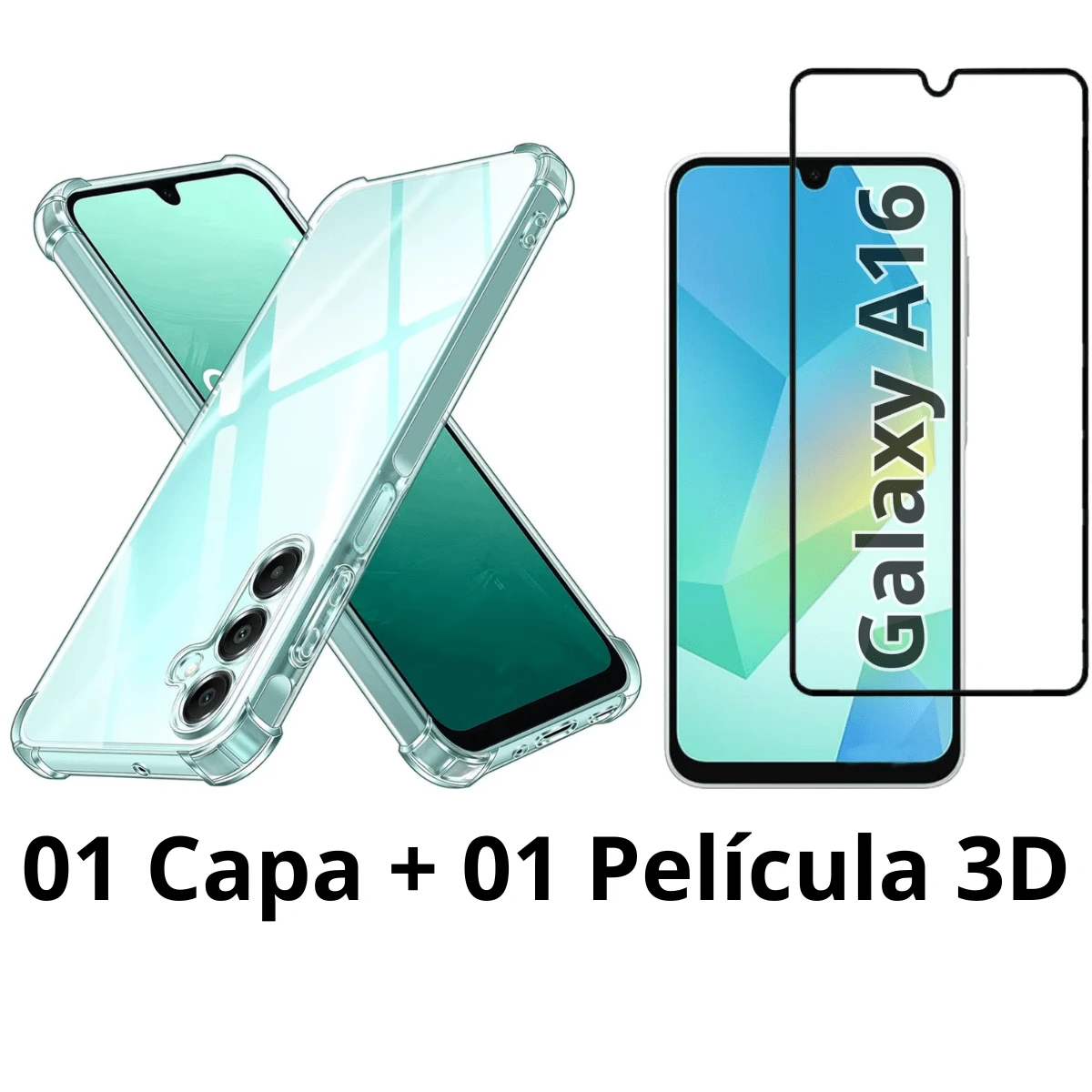 Case Cover + 3D Screen Protector For Galaxy Models - 1 ốp lưng điện thoại + 1 miếng dán màn hình - Xem 1