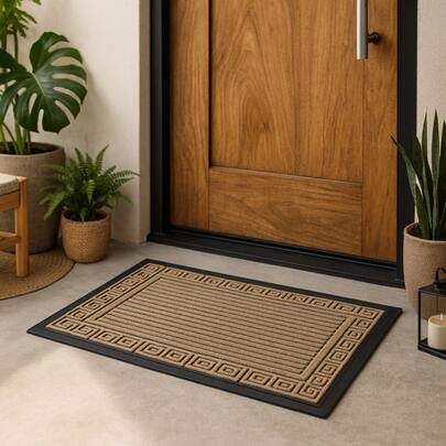 Tapete Capacho Antiderrapante Porta Entrada 40 x 60 Borracha Decorativo Habitat