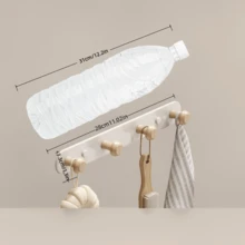 1个/2个创意墙钩 - 防锈碳钢墙钩，需钻孔安装。碳钢材质可略微弯曲，以更好地贴合不同墙面，是浴室、厨房、阳台收纳的理想之选（请参考图片中的尺寸信息，产品上已清晰标注）。可用作壁挂式衣帽钩、衣架、帽子架、浴室挂钩、厨房收纳架。适用于卧室、入口、门厅、玄关等处的收纳 - 提供钻孔和免钻孔两种安装方式，随附钉胶和螺丝。 - 彩色 - 查看 3