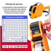 Vmingo Pistola Etiquetadora Manual 8 Dígitos Codificadora Precio Fecha Caducidad 10000 Etiquetas - Naranja - Ver 11
