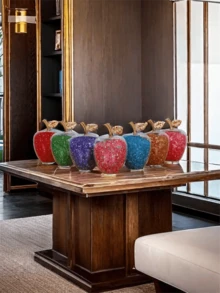 1pc Elegant Crystal Apple, Creative Gift, Ideal Collectible Souvenir, Suitable For Living Room, Bedroom, Office, Party, Wedding, Thanksgiving Decoration And Gift For Friends, Housewarming, Valentine's Day, Party - Multicolor - View 9