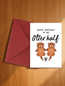 A Set Of Fun Otter Birthday Cards: Happy Birthday To My Otter - Cute Otter Cards For Husband, Wife, Boyfriend, Or Girlfriend - Sets - View 15