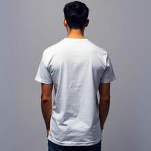 Comfortable Minimalist Printed T-Shirt - Blanco - Ver 2