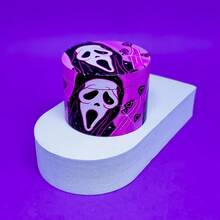 1个，50毫米-4层紫色幽灵造型锌合金金属研磨器，吸烟配件草药研磨器，手动研磨器，小型便携式金属研磨器 - 万圣节礼物，圣诞节礼物！ - 紫色 - 查看 3