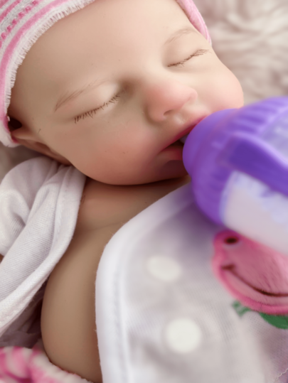 1 PC 13 Inch Loulou Boy/Girl Full Solid Soft Silicone Reborn Doll With Open Mouth, Washable Newborn Baby Doll Toy, Gifts For Birthday And Halloween, Christmas, Accompany And Collection