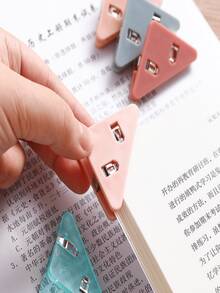 5pcs Colorful Triangular Paper Folders, Artistic & Fresh Design With Candy-Colored Edges, Durable Plastic, Multi-Purpose & Anti-Slip, Suitable For Office, Study, Document & Storage - Multicolor - View 9