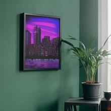 nerd hunters Painting By Numbers With A Frame Painting Neon Panorama 40x50 Cm - one-size - View 5