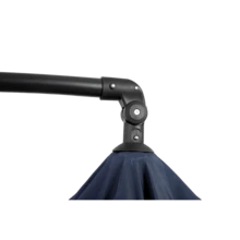 Large 14.8 Ft. Double-Sided Rectangular Outdoor Umbrella With Crank (Orange) (No Base) - Navy Blue + Steel + Garden & Outdoor - View 2