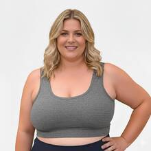 Kit 2 Women's Top Plus Size Cropeed Fitness Academia G1 G2 G3 G4 G5 - 灰色 - 查看 2