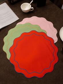 1/2/4/6 miếng lót bàn bằng vải thêu hoa, dễ vệ sinh, có thể lau chùi, chống trượt, thích hợp cho bàn ăn, ngày lễ, đám cưới, trang trí tiệc tùng, nhà ở, nhà hàng - Nhiều màu - Xem 3