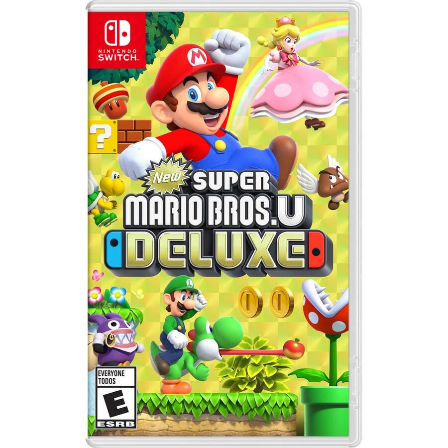 New Super Mario Bros. U Deluxe - Nintendo Switch (Cover - English) (US/AS) - 黃色 - 查看 1