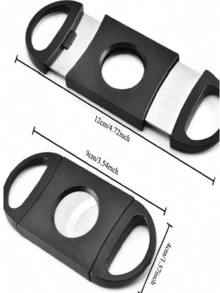 Premium Dual Blade Stainless Steel Cigar Cutter - Professional Precision Cutting Tool, Crafted For Cigar Enthusiasts, Luxury Cigar Accessory, Equipped With Sharp Blades, Ideal Gift For Cigar Lovers, Made Of Durable Stainless Steel, Perfect For Trimming Cigars, Halloween DIY, Multi-Purpose Cutting And Household Use. A Versatile, High-Precision Tool To Meet Smoking Accessories And Various Cutting Needs.