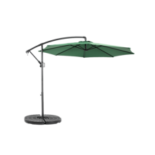 Outdoor Parasol, Stand And Base - Dark Green + Steel + Garden & Outdoor - View 8