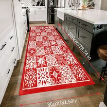 Christmas Snowflake Pattern Carpet - Thickened, Washable, Suitable For Living Room, Bedroom, Office, Etc. - Anti-Slip, Geometric Pattern, Christmas Decor - Multicolor - View 16