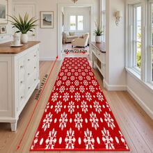 Christmas Snowflake Pattern Carpet - Thickened, Washable, Suitable For Living Room, Bedroom, Office, Etc. - Anti-Slip, Geometric Pattern, Christmas Decor - Multicolor - View 11
