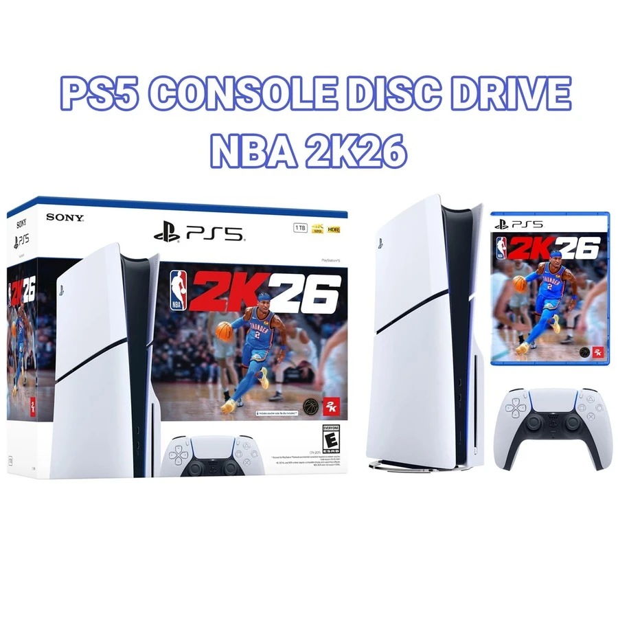 PlayStation 5 Console -  2K26 Bundle - Includes DualSense Wireless Controller - Disc Drive - 美規A型插(110-127V) - 查看 1