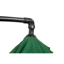 Outdoor Parasol, Stand And Base - Dark Green + Steel + Garden & Outdoor - View 7