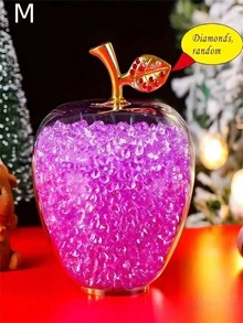 1pc Elegant Crystal Apple, Creative Gift, Ideal Collectible Souvenir, Suitable For Living Room, Bedroom, Office, Party, Wedding, Thanksgiving Decoration And Gift For Friends, Housewarming, Valentine's Day, Party - Multicolor - View 11